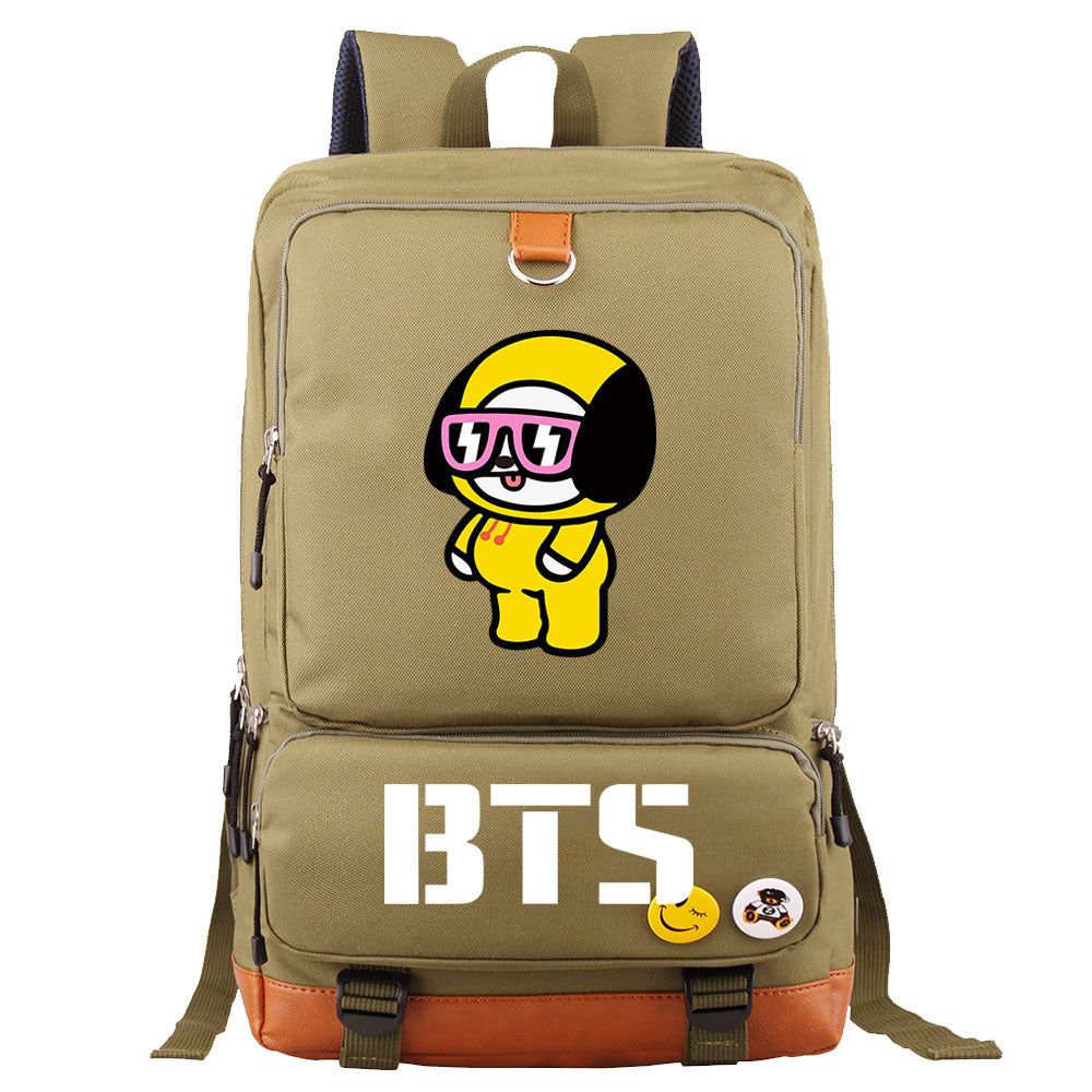 BTS Chimmy Proof Backpack NoteBook Laptop School Bag