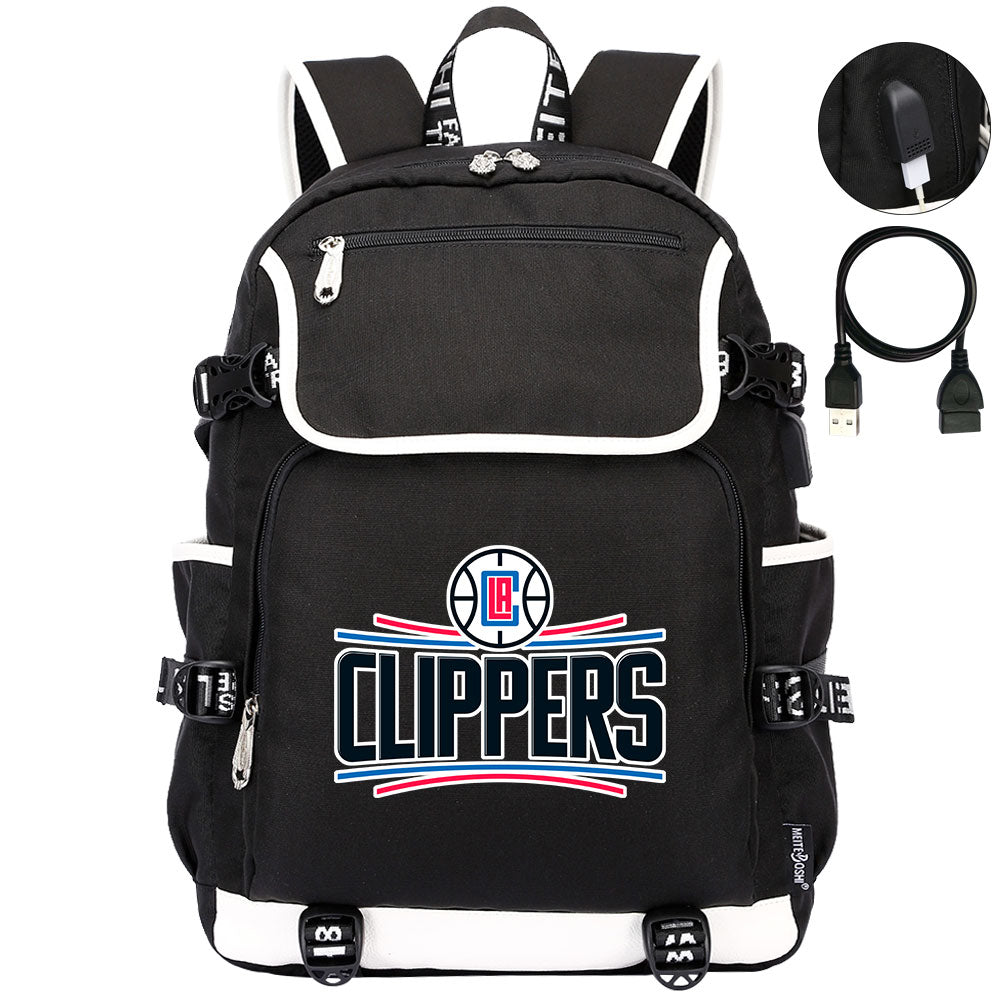 Los Angeles Clippers Backpack School Notebook Travel Bags