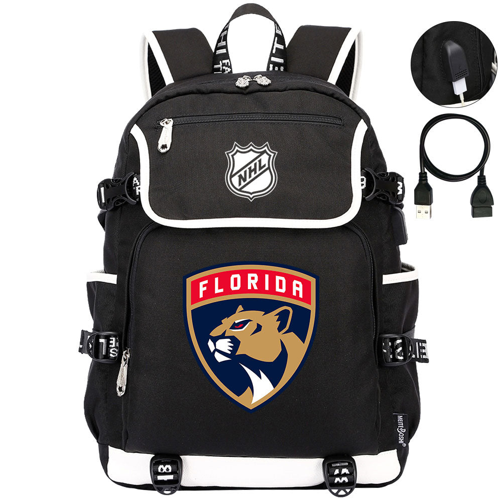Florida Panthers Hockey League Backpack School Notebook Travel Bag