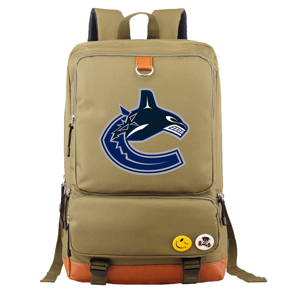 Vancouver Canucks Hockey Team Proof Backpack NoteBook Laptop School Bag