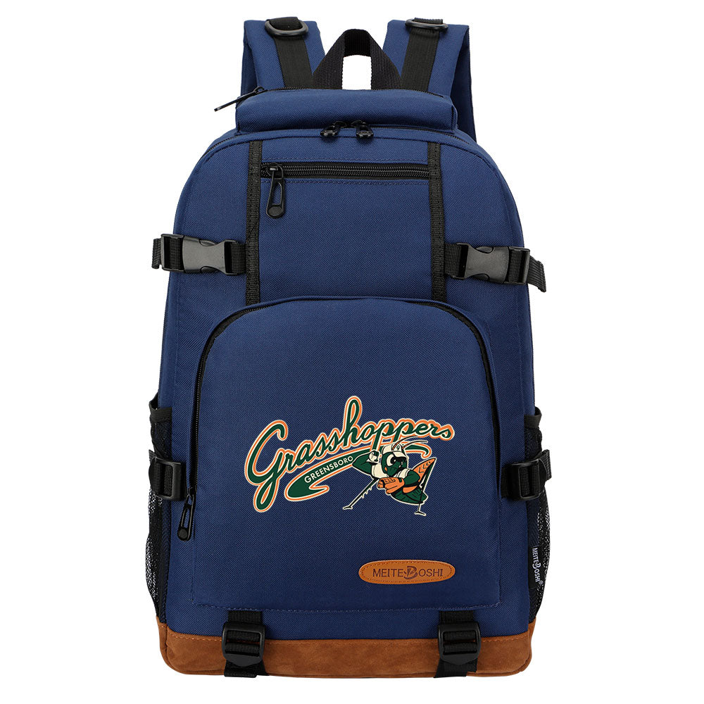 Greensboro Grasshoppers Waterproof Backpack School Notebook Travel Bag