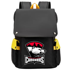 Charlotte Checkers Hockey Team School Backpack Oxford Laptop Bag