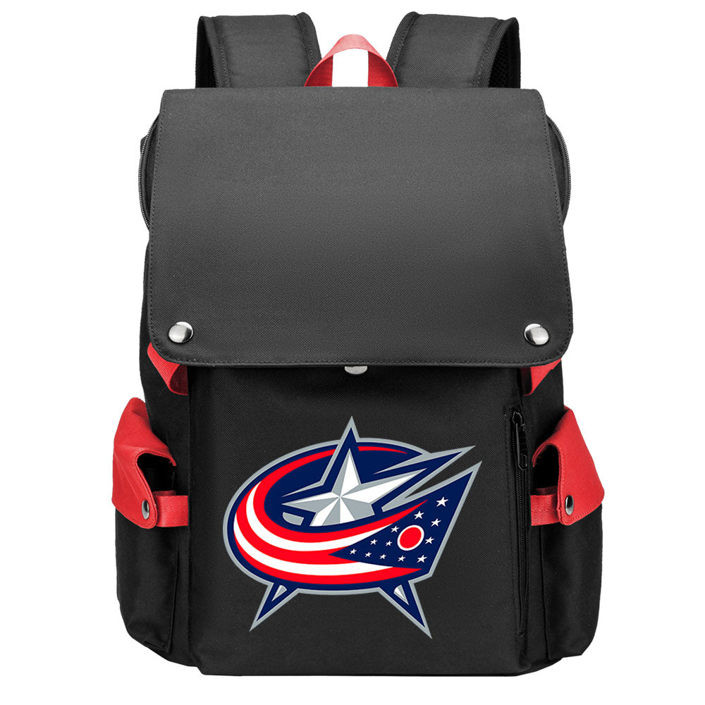 Columbus Blue Jackets Hockey Team School Backpack Oxford Laptop Bag