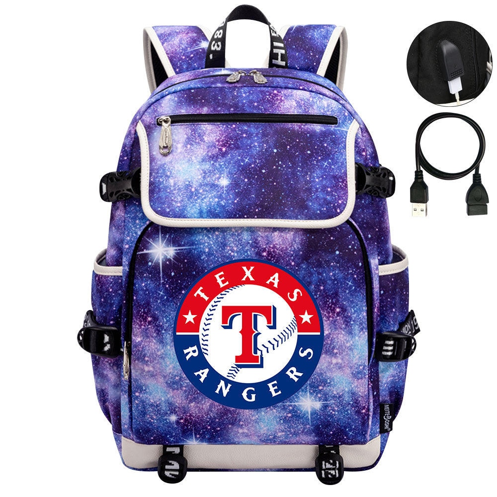 Texas Rangers Backpack School Notebook Travel Bags