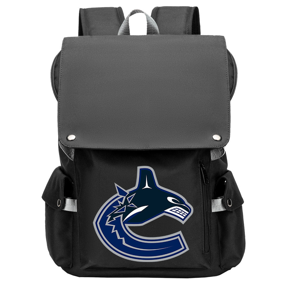 Vancouver Canucks Hockey Team School Backpack Oxford Laptop Bag