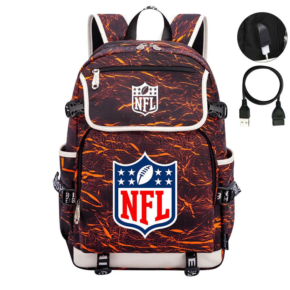 Football Team Rugby Backpack School Notebook Travel Bag