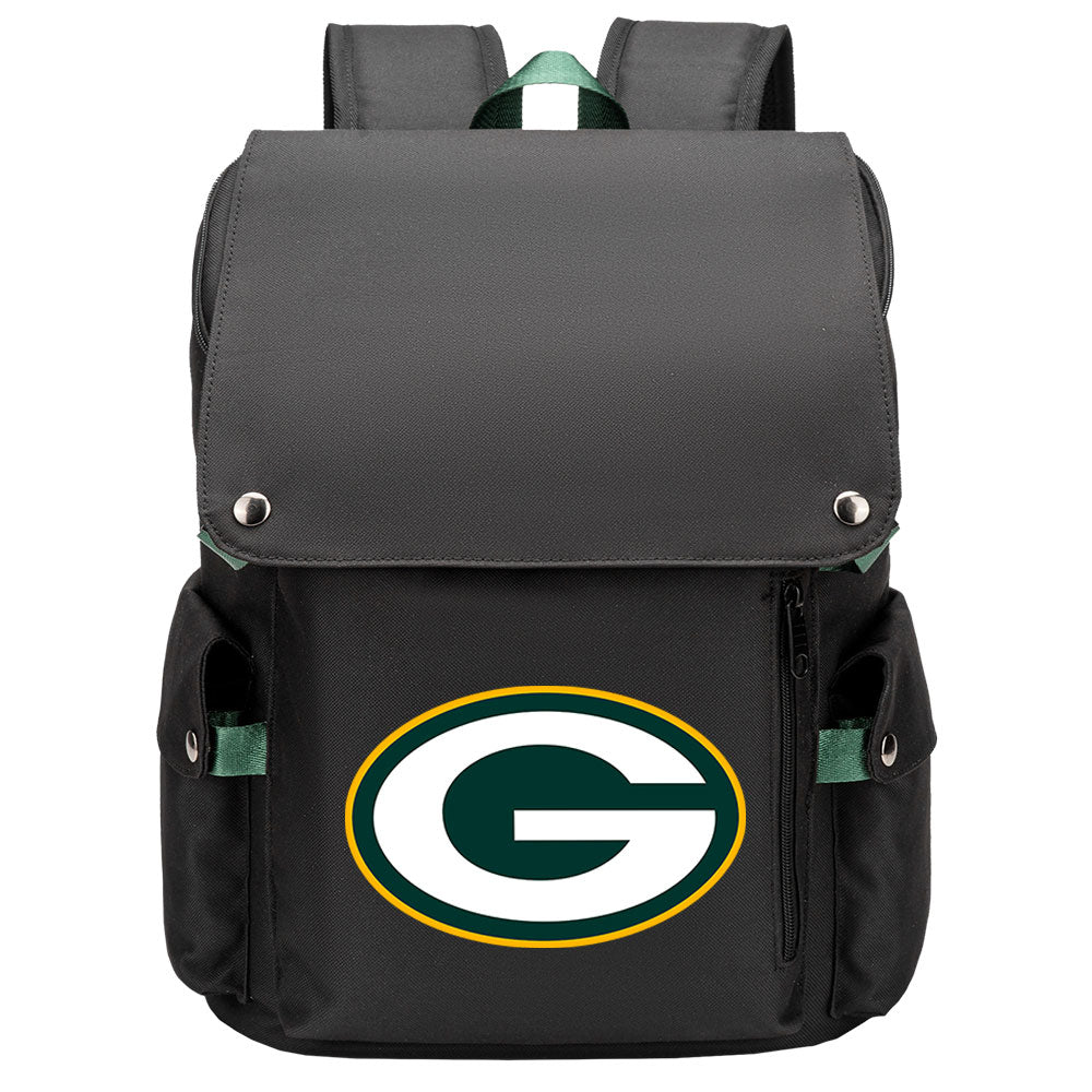 Green Bay Packers Football Team Rugby Laptop Backpack Oxford School Bag
