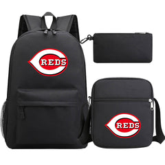 Cincinnati Reds Baseball School Backpack Shoulder Bag Pencil Bags 3pcs Set
