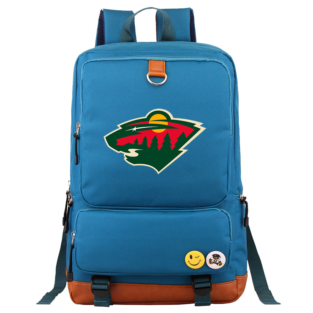 Minnesota Wild Hockey Team Proof Backpack NoteBook Laptop School Bag