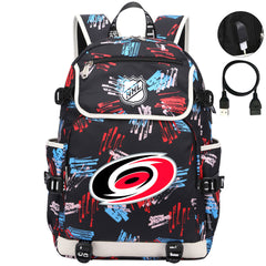 Carolina Hurricanes Hockey League Backpack School Notebook Travel Bag