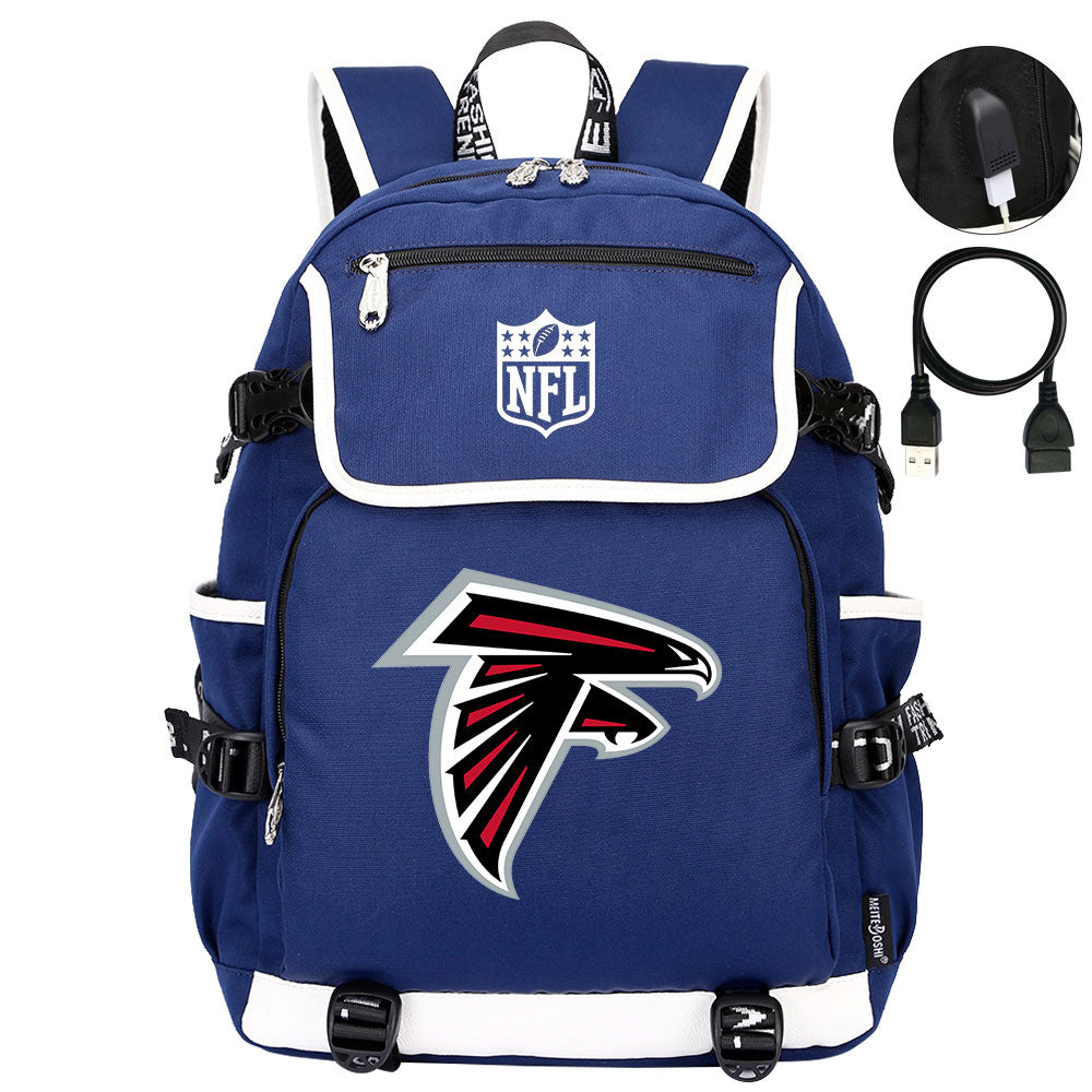 Atlanta Falcons Football Team Rugby Backpack School Notebook Travel Bag