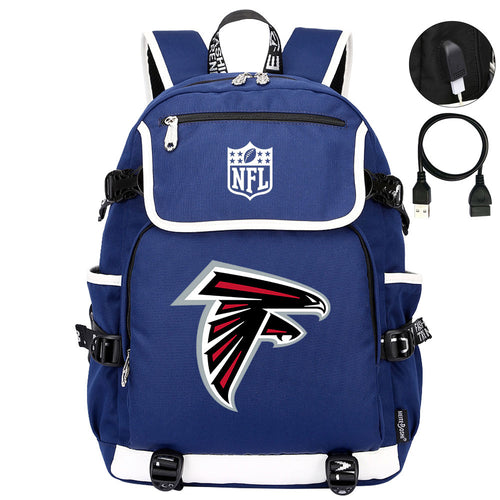 Atlanta Falcons Football Team Rugby Backpack School Notebook Travel Bag