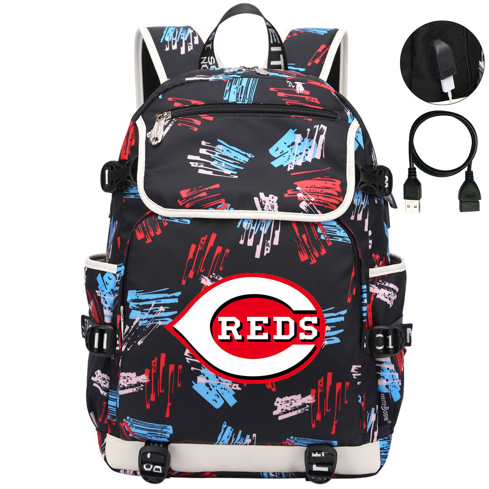 Cincinnati Reds Backpack School Notebook Travel Bags