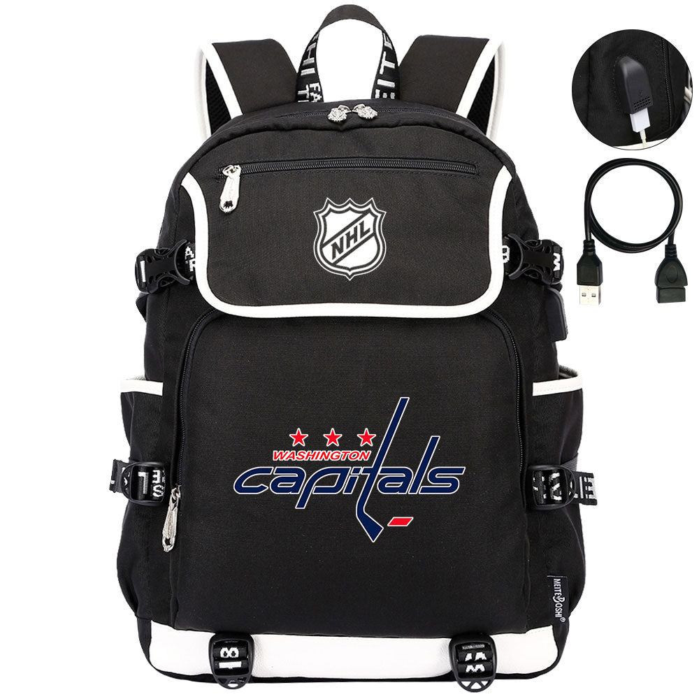 Washington Capitals Hockey League Backpack School Notebook Travel Bag
