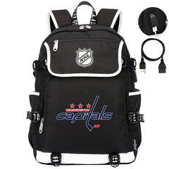 Washington Capitals Hockey League Backpack School Notebook Travel Bag