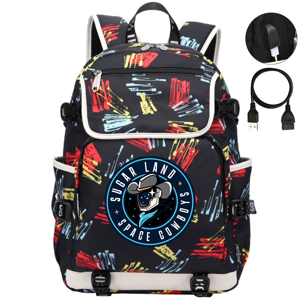 Sugar Land Space Cowboys Backpack School Notebook Travel Bags