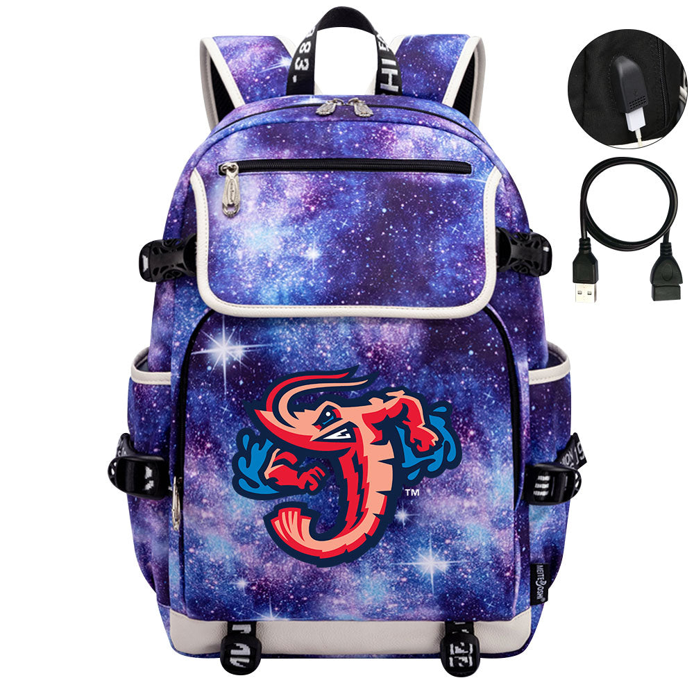 Jacksonville Jumbo Shrimp Backpack School Notebook Travel Bags
