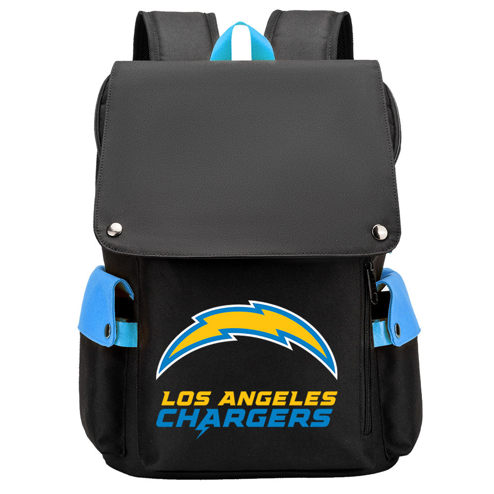 Los Angeles Chargers Football Team Rugby Laptop Backpack Oxford School Bag