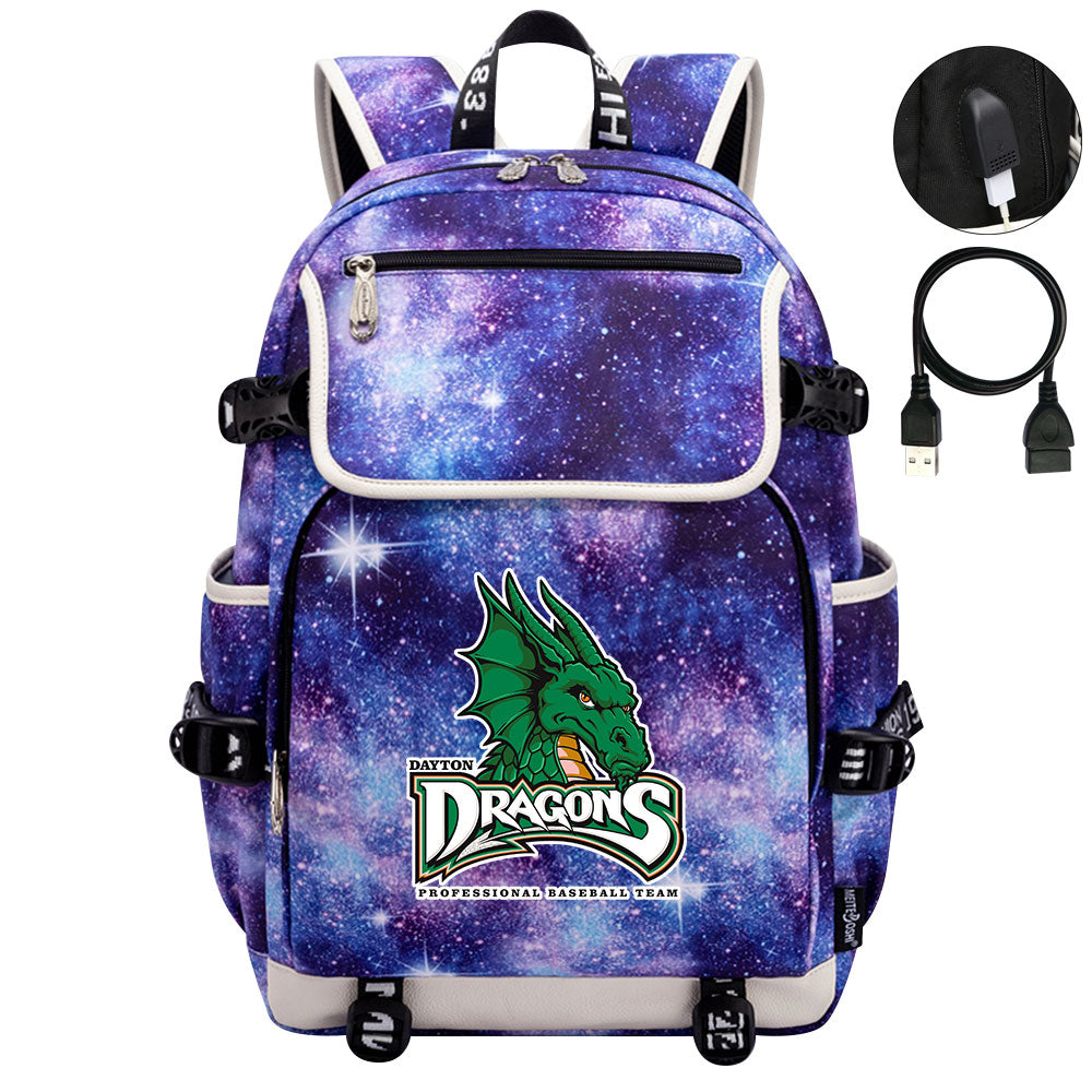 Dayton Dragons Backpack School Notebook Travel Bags