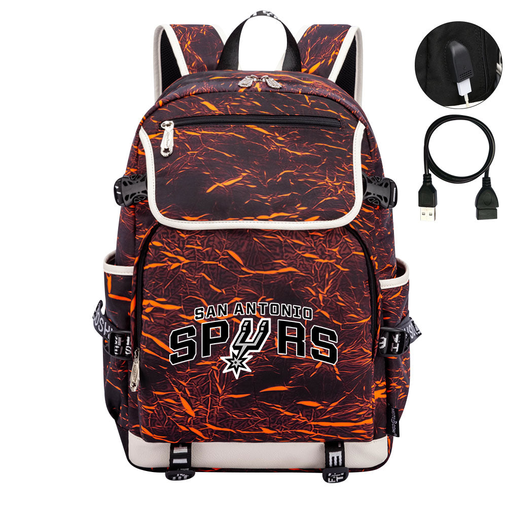 San Antonio Spurs Backpack School Notebook Travel Bags