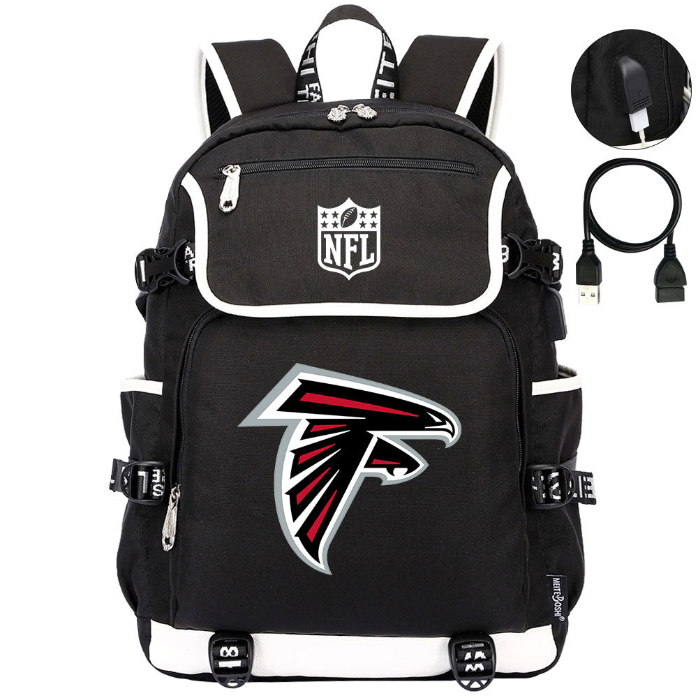 Atlanta Falcons Football Team Rugby Backpack School Notebook Travel Bag