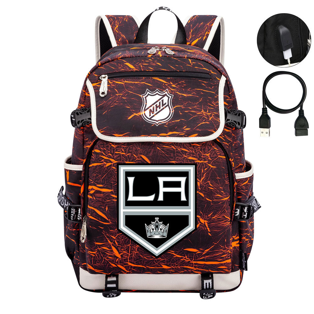 Los Angeles Kings Hockey League Backpack School Notebook Travel Bag