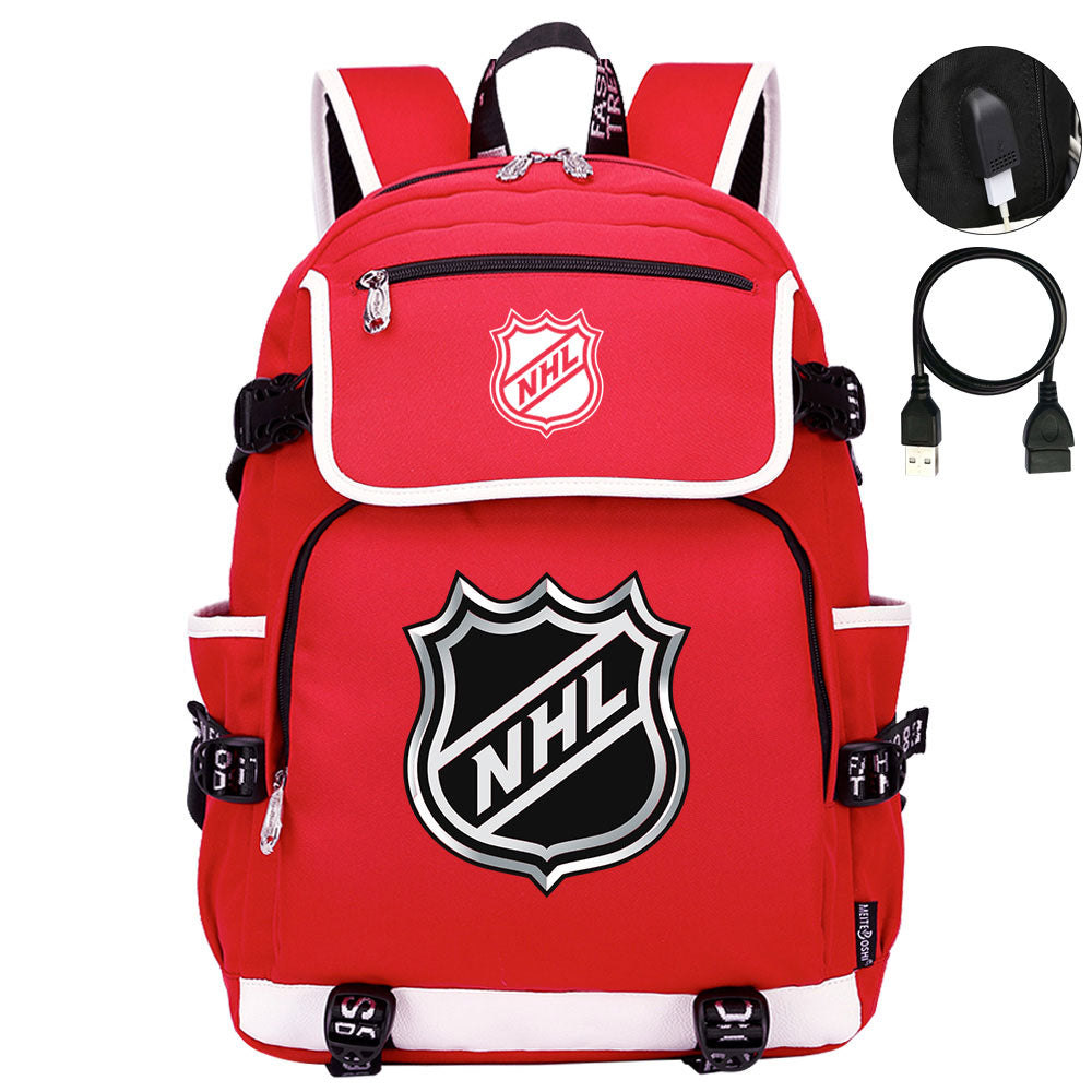 Hockey Team Backpack School Notebook Travel Bags