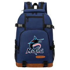 Miami Marlins Waterproof Backpack School Notebook Travel Bag