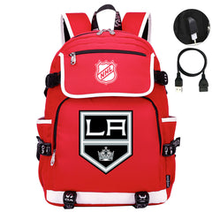 Los Angeles Kings Hockey League Backpack School Notebook Travel Bag