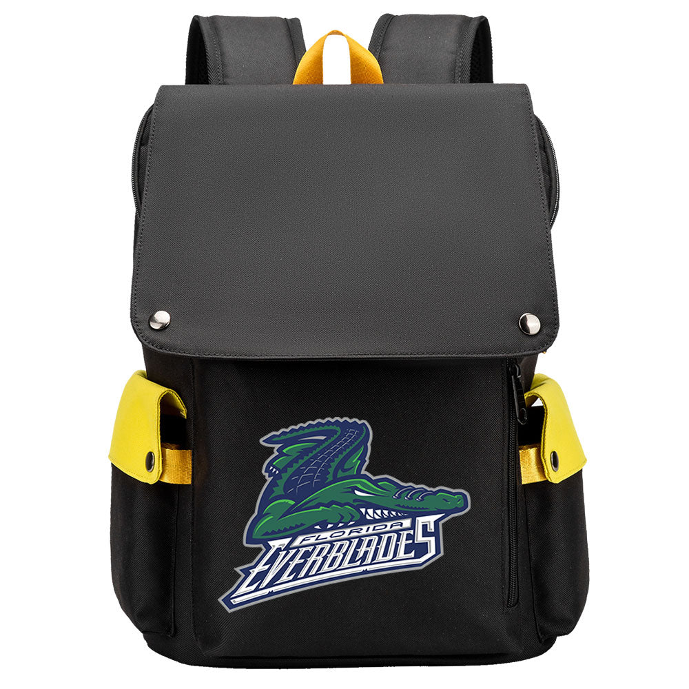 Florida Everblades Hockey Team School Backpack Oxford Laptop Bag