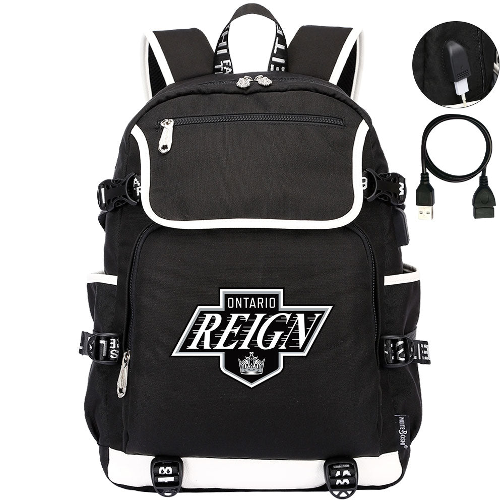 Ontario Reign Hockey League Backpack School Notebook Travel Bag