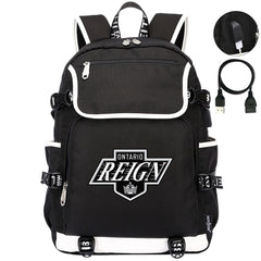 Ontario Reign Hockey League Backpack School Notebook Travel Bag