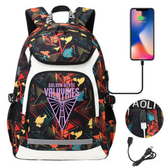 Golden State Valkyries Backpack School Notebook Travel Bags With USB
