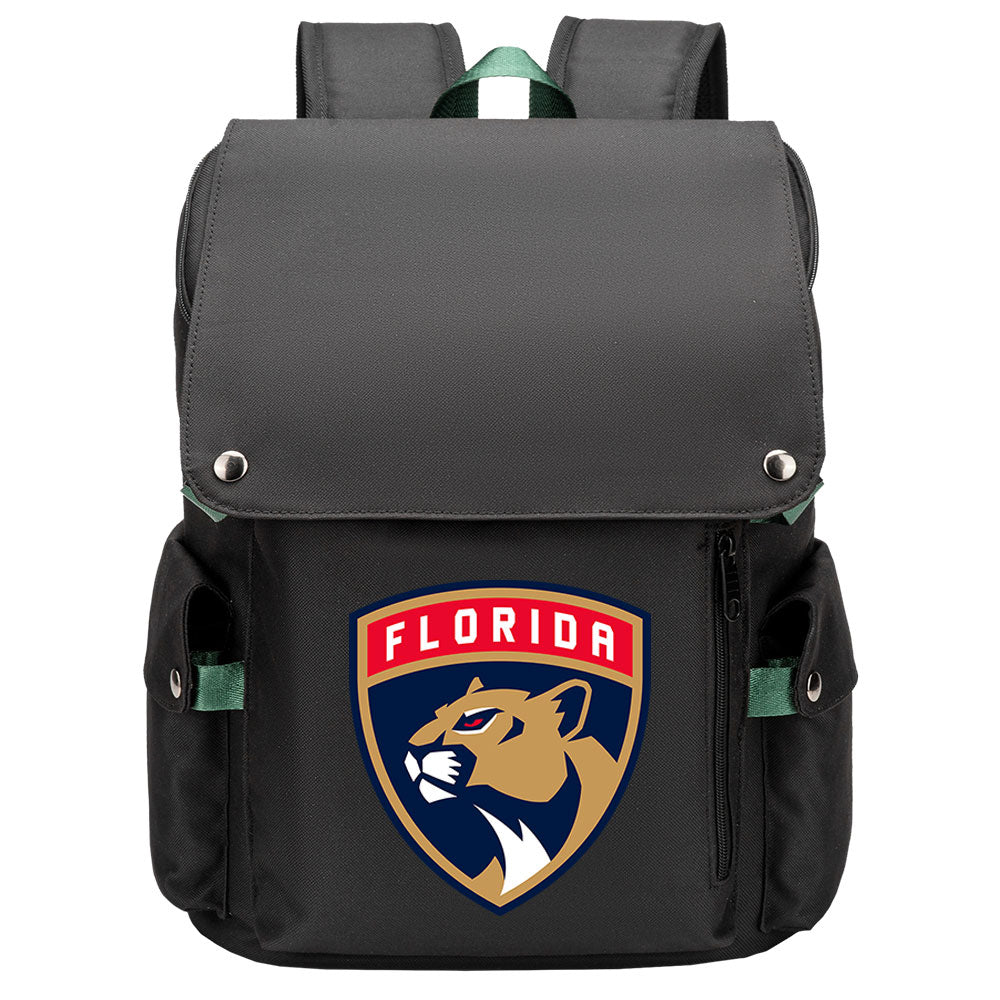 Florida Panthers Hockey Team School Backpack Oxford Laptop Bag