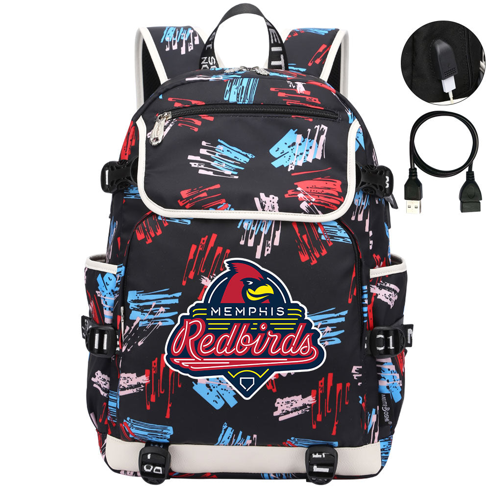 Memphis Redbirds Backpack School Notebook Travel Bags
