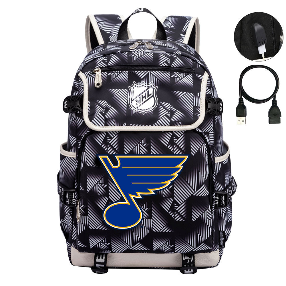 St Louis Blues Hockey Team Backpack School Notebook Travel Bags