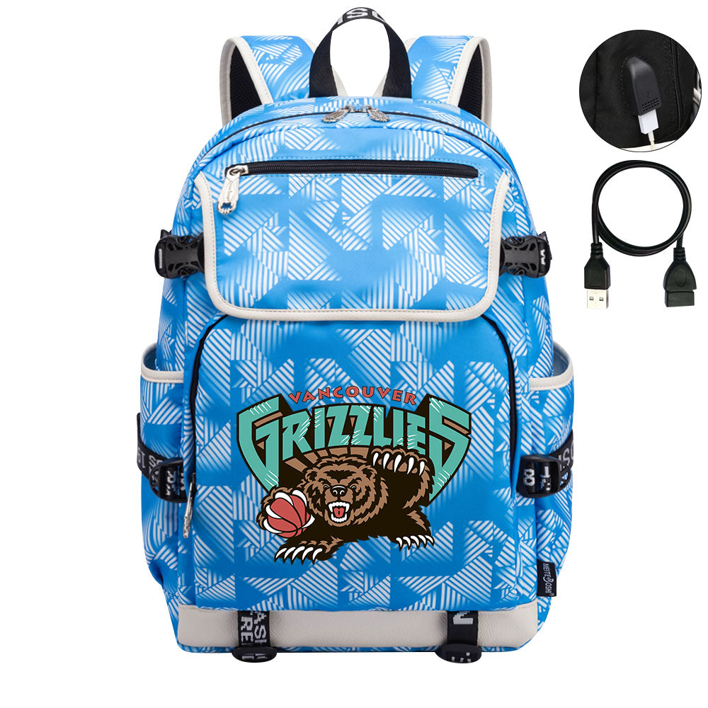 Vancouver Grizzlies Backpack School Notebook Travel Bags
