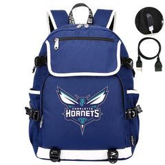 Charlotte Hornets Backpack School Notebook Travel Bags