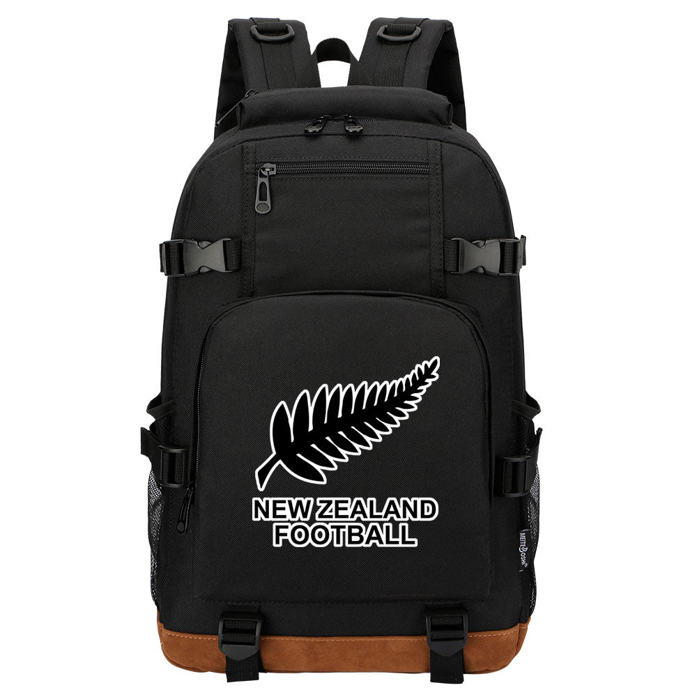 New Zealand Football Team Waterproof Backpack School Notebook Travel Bag