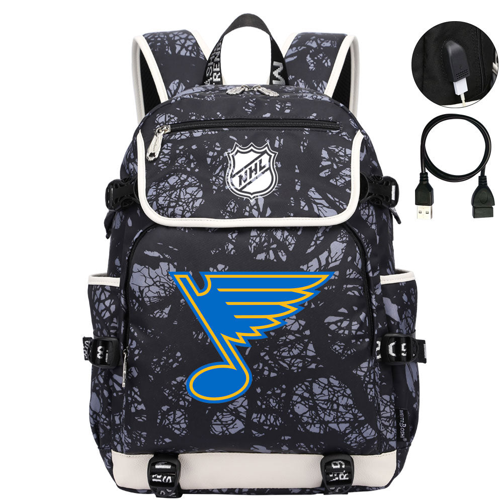 St Louis Blues Hockey Team Backpack School Notebook Travel Bags