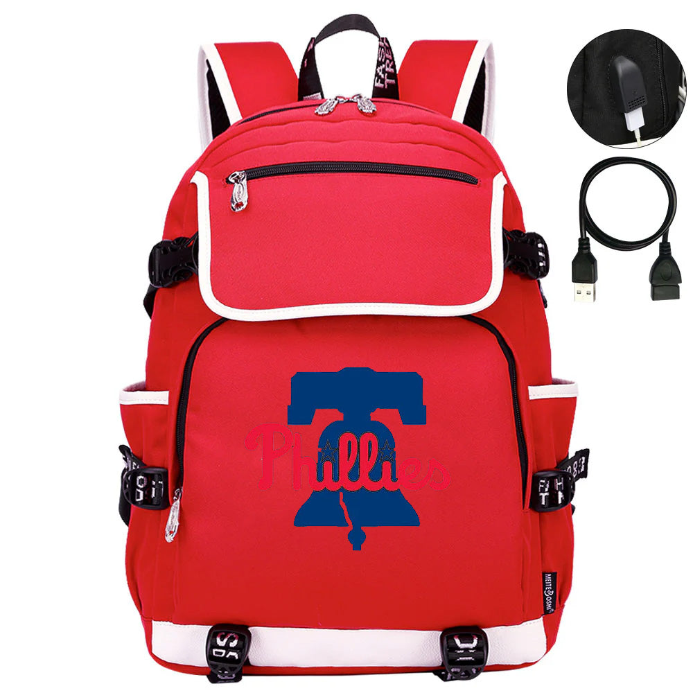 Philadelphia Phillies Backpack School Notebook Travel Bags