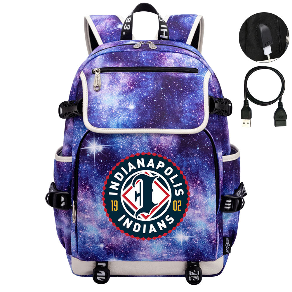 Indianapolis Indians Backpack School Notebook Travel Bags