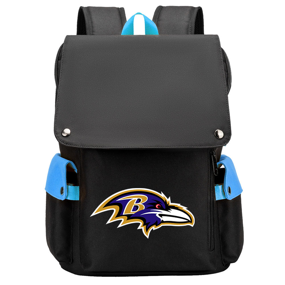 Baltimore Ravens Football Team Rugby Laptop Backpack Oxford School Bag