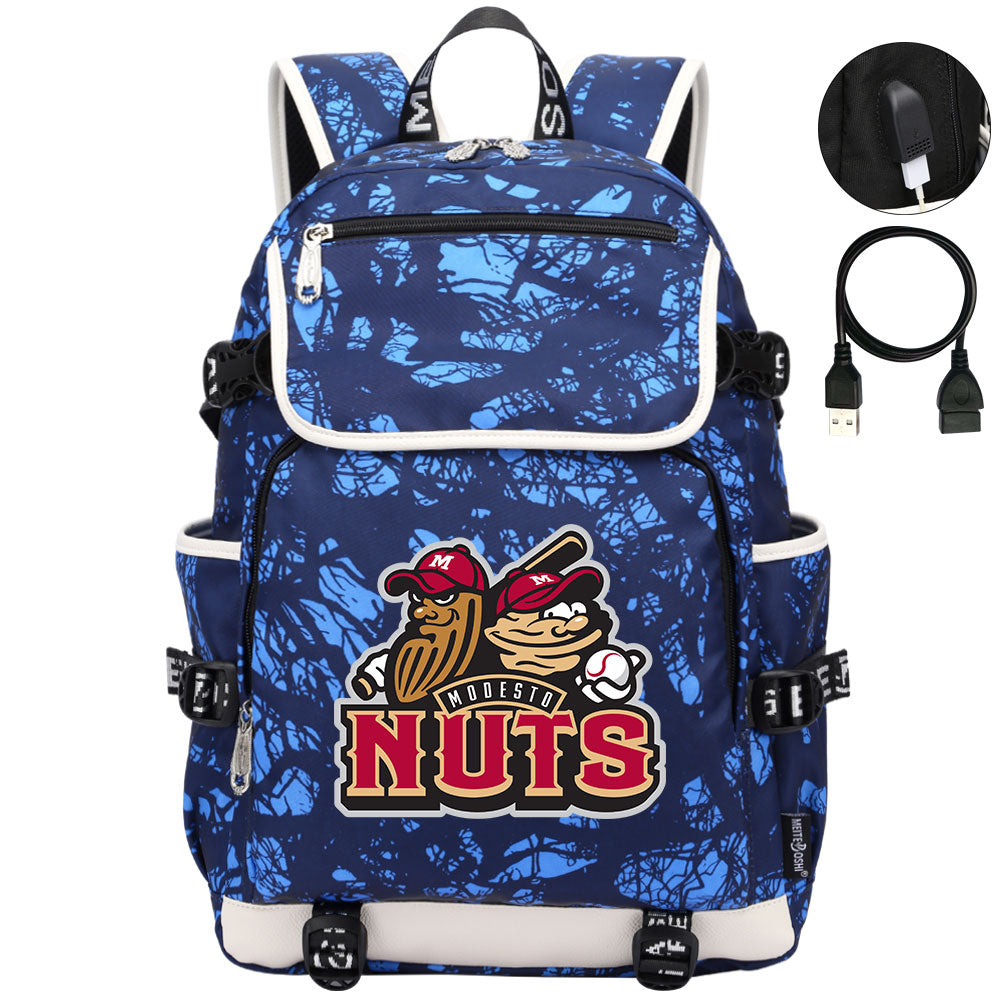 Modesto Nuts Backpack School Notebook Travel Bags