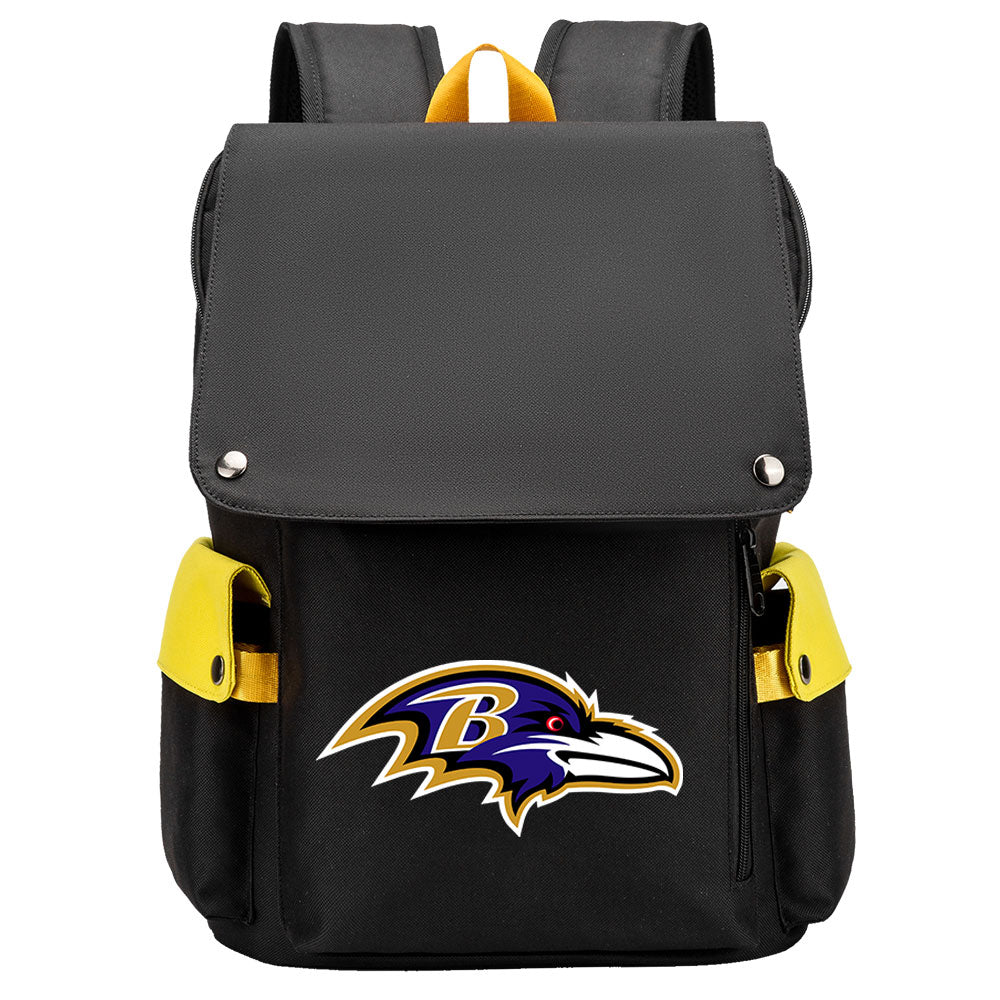Baltimore Ravens Football Team Rugby Laptop Backpack Oxford School Bag