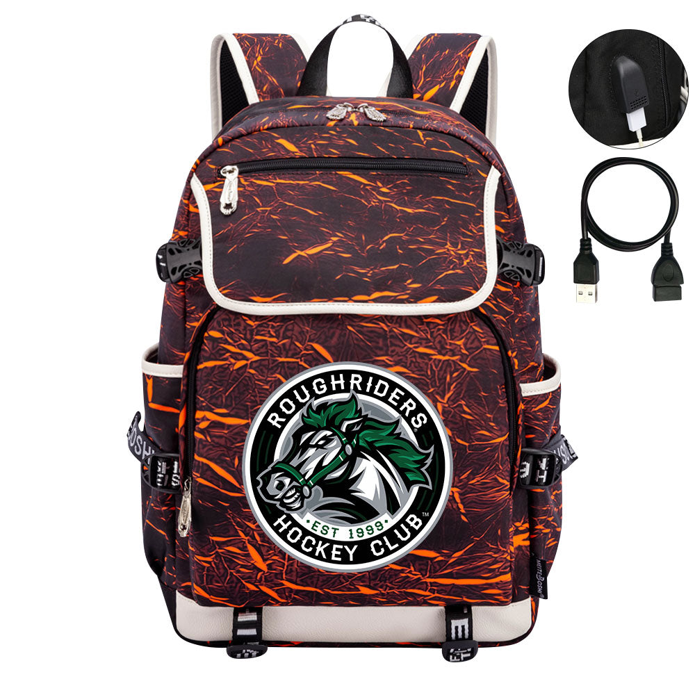 Roughriders Hockey League Backpack School Notebook Travel Bag