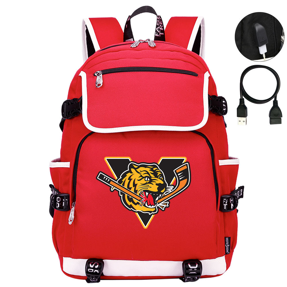 Victoriaville Tigres Hockey Backpack School Notebook Travel Bag