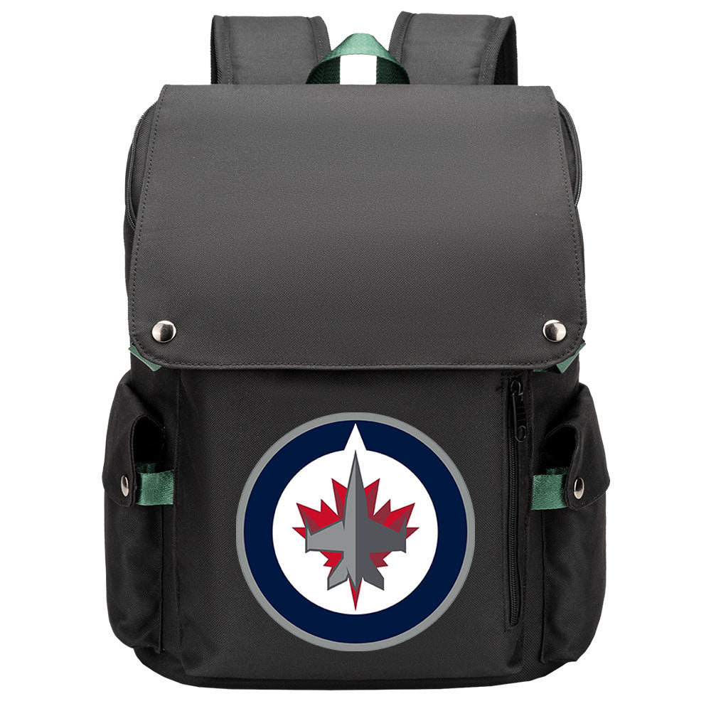 Winnipeg Jets Hockey Team School Backpack Oxford Laptop Bag