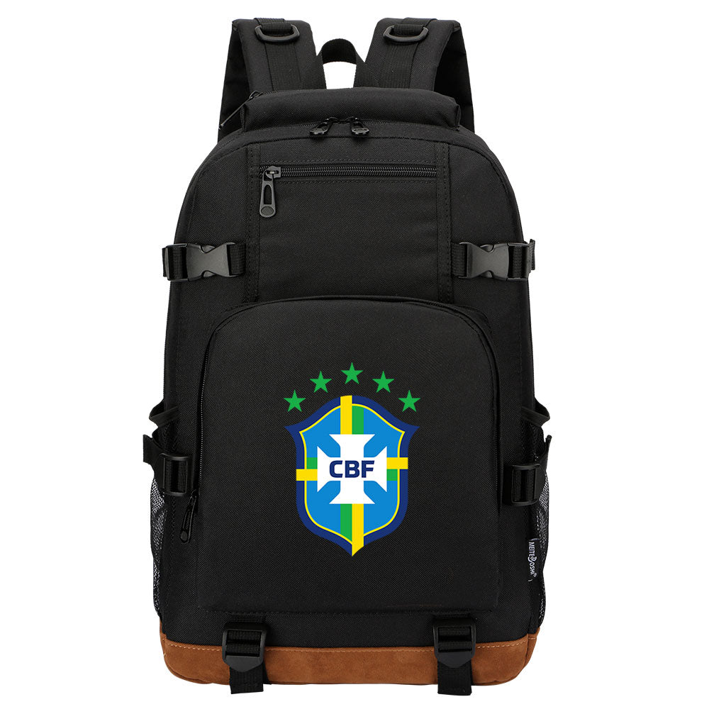 Brazil National Football Team Waterproof Backpack School Notebook Travel Bag