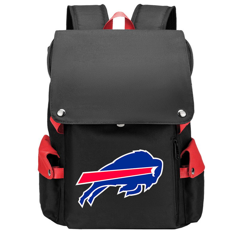 Buffalo Bills Football Team Rugby Laptop Backpack Oxford School Bag